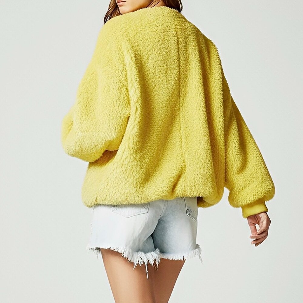 NWT Drop Sleeve Oversized Shag Teddy Jacket - Picture 7 of 10